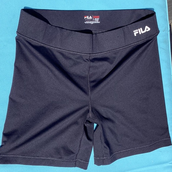 FILA Black Bike Shorts with Elastic Waistband - Picture 2 of 7